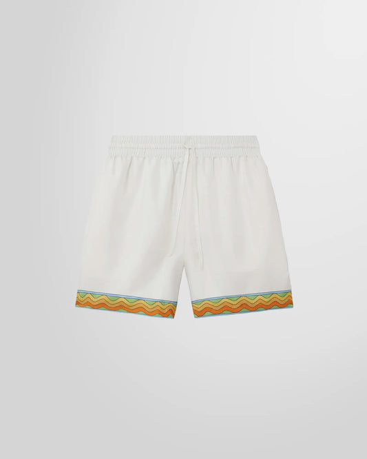 Casablanca Afro Cubism Tennis Club Silk Shorts