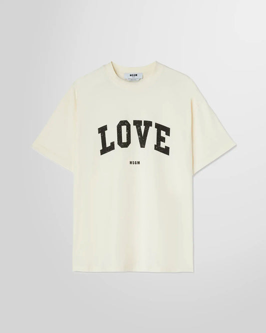 MSGM Love College Printed T-Shirt 