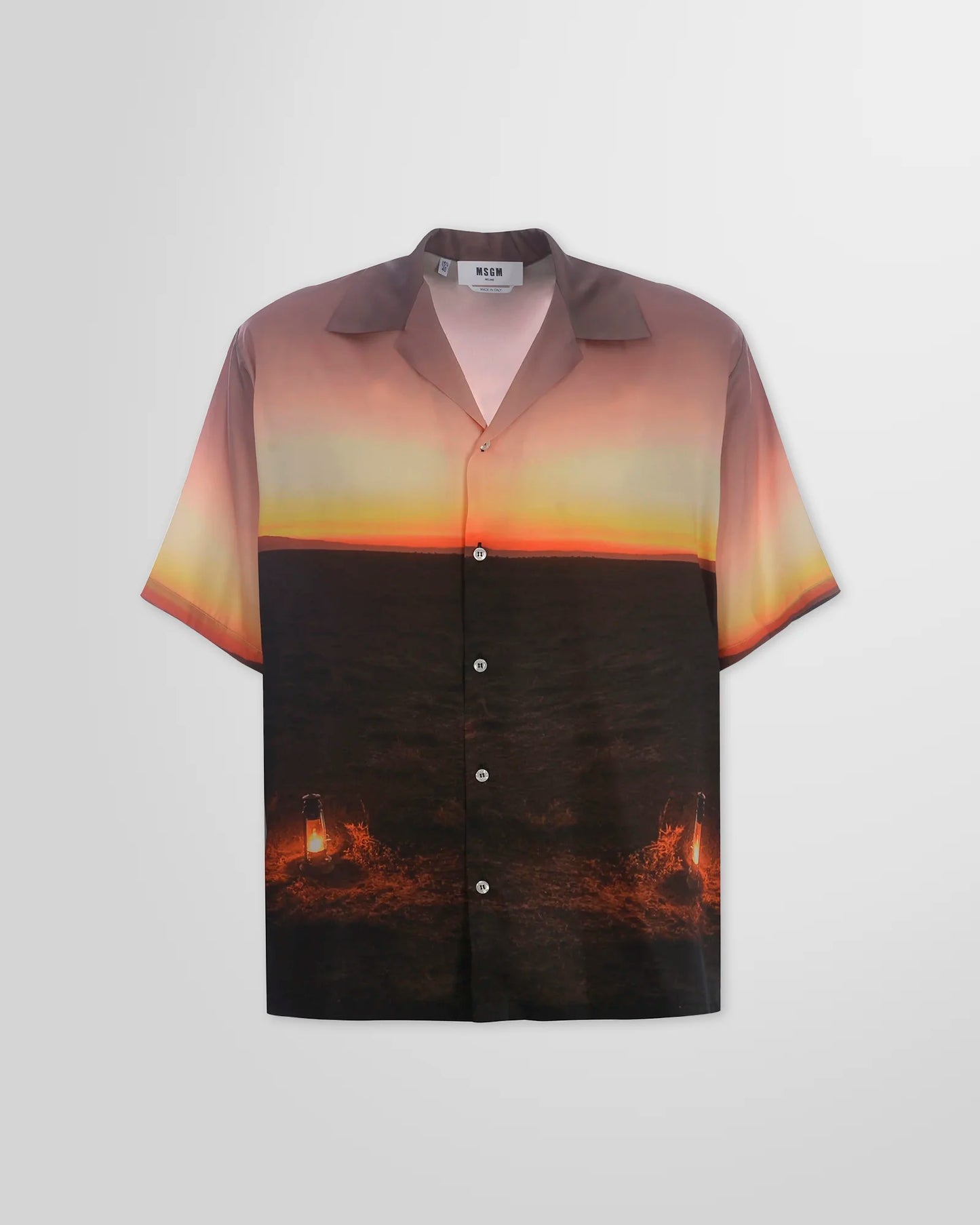 Msgm Bowling Shirt All-Over Print