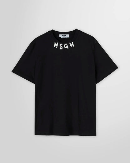 Brushed Logo Black T-Shirt