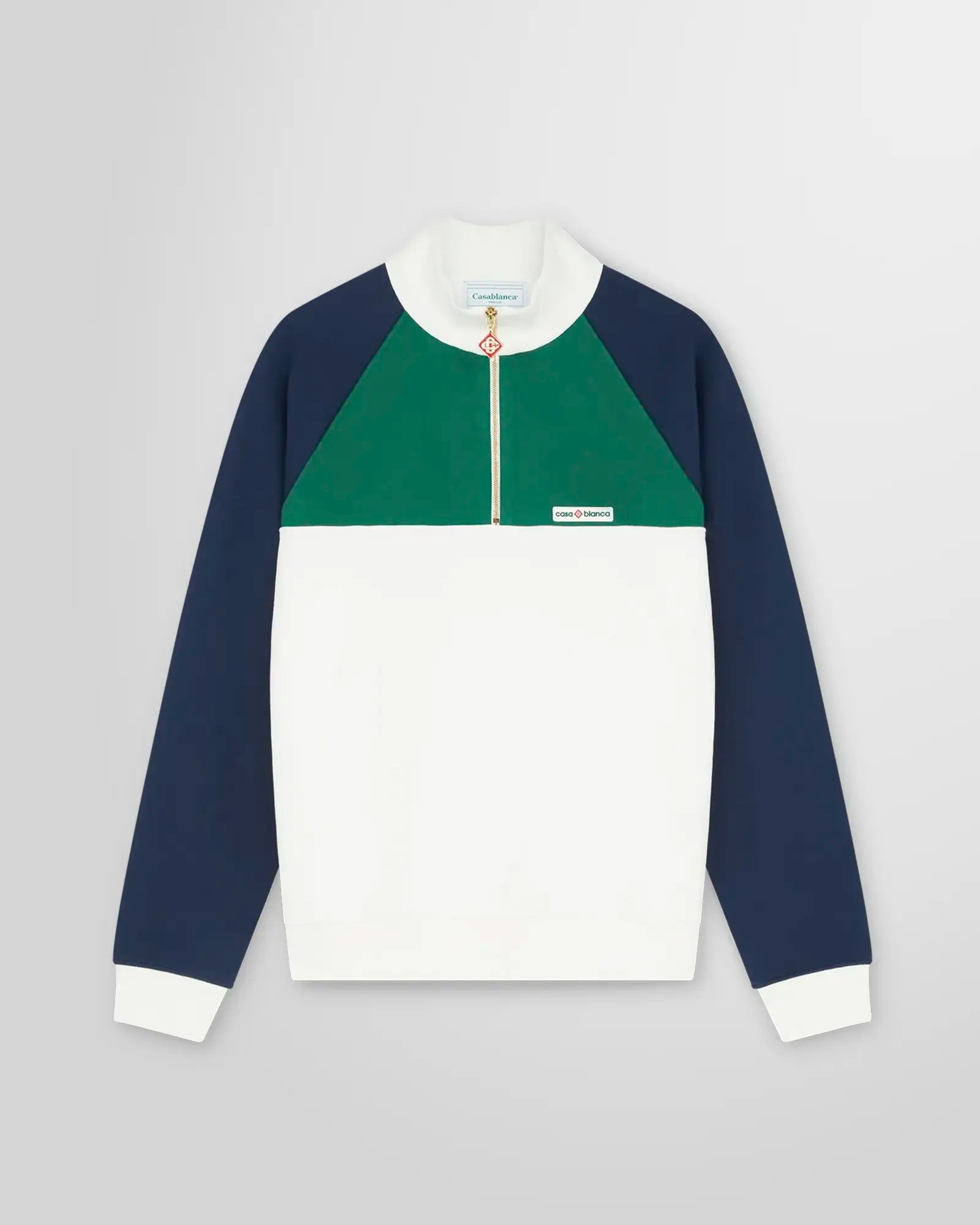 Casablanca color block quarter zip sweatshirt front view