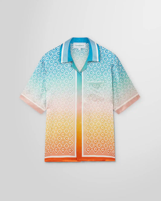 Casablanca gradient monogram silk shirt front view